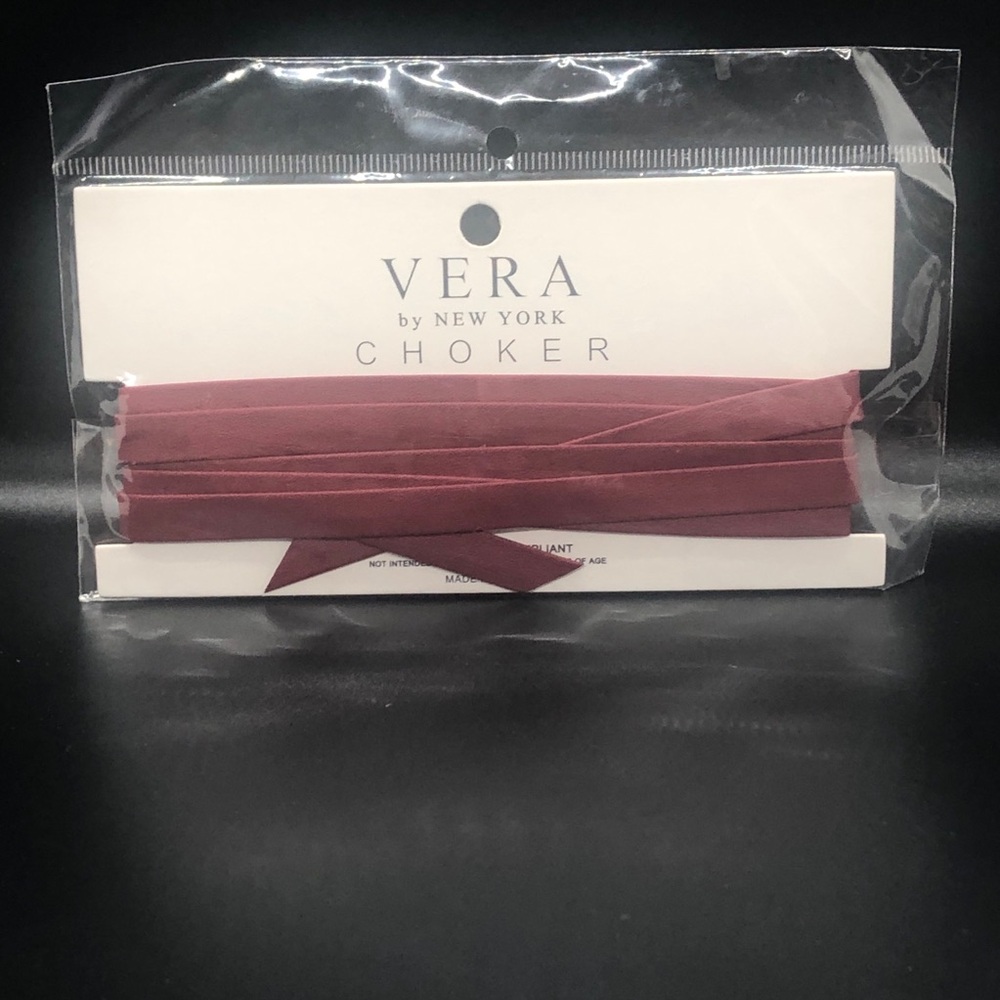 Vera by New York CHOKER Necklace Faux Leather